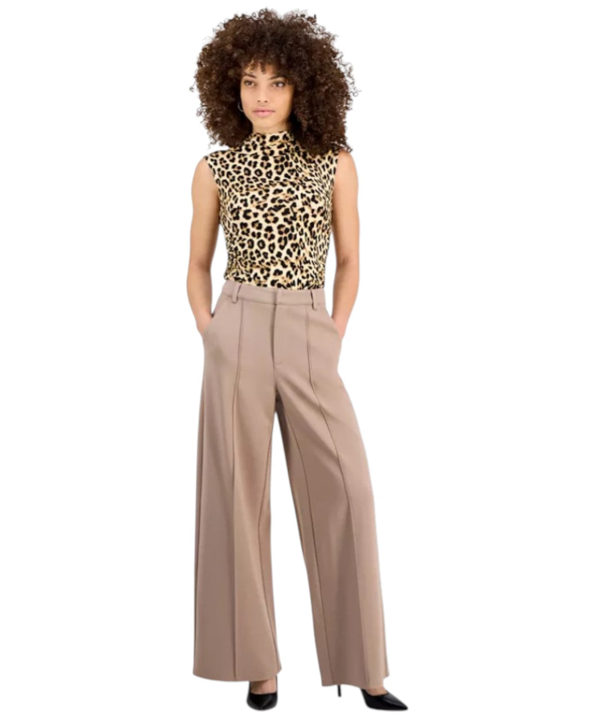 Bar III Womens Slim fit Dress Pants PS Petite Small  Beige Solid