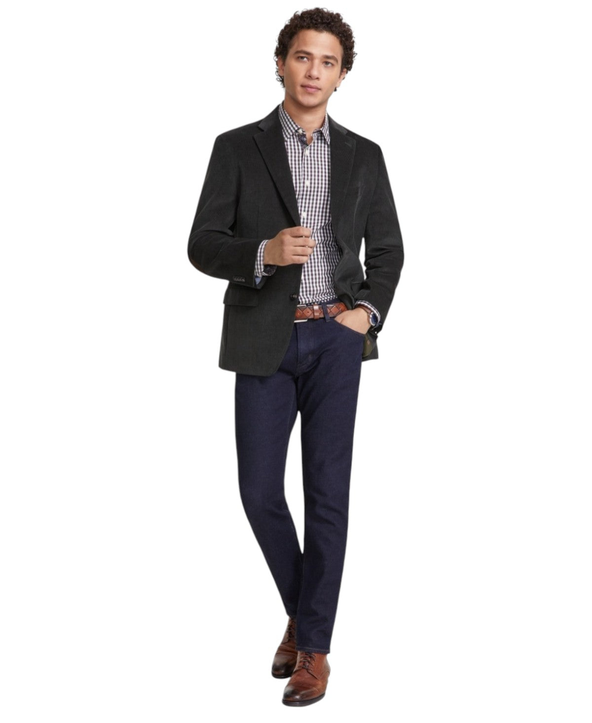 Tommy Hilfiger Mens Modern fit Corduroy Sport Coat Blazer 42 S Dark Green