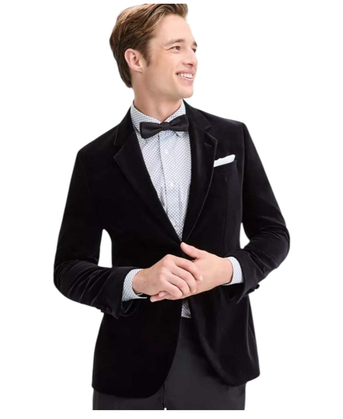 Hugo Boss Mens Slim fit Velvet Sport Coat Blazer 40 S Black Solid Stretch