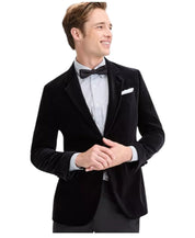 Hugo Boss Mens Slim fit Velvet Sport Coat Blazer 40 S Black Solid Stretch