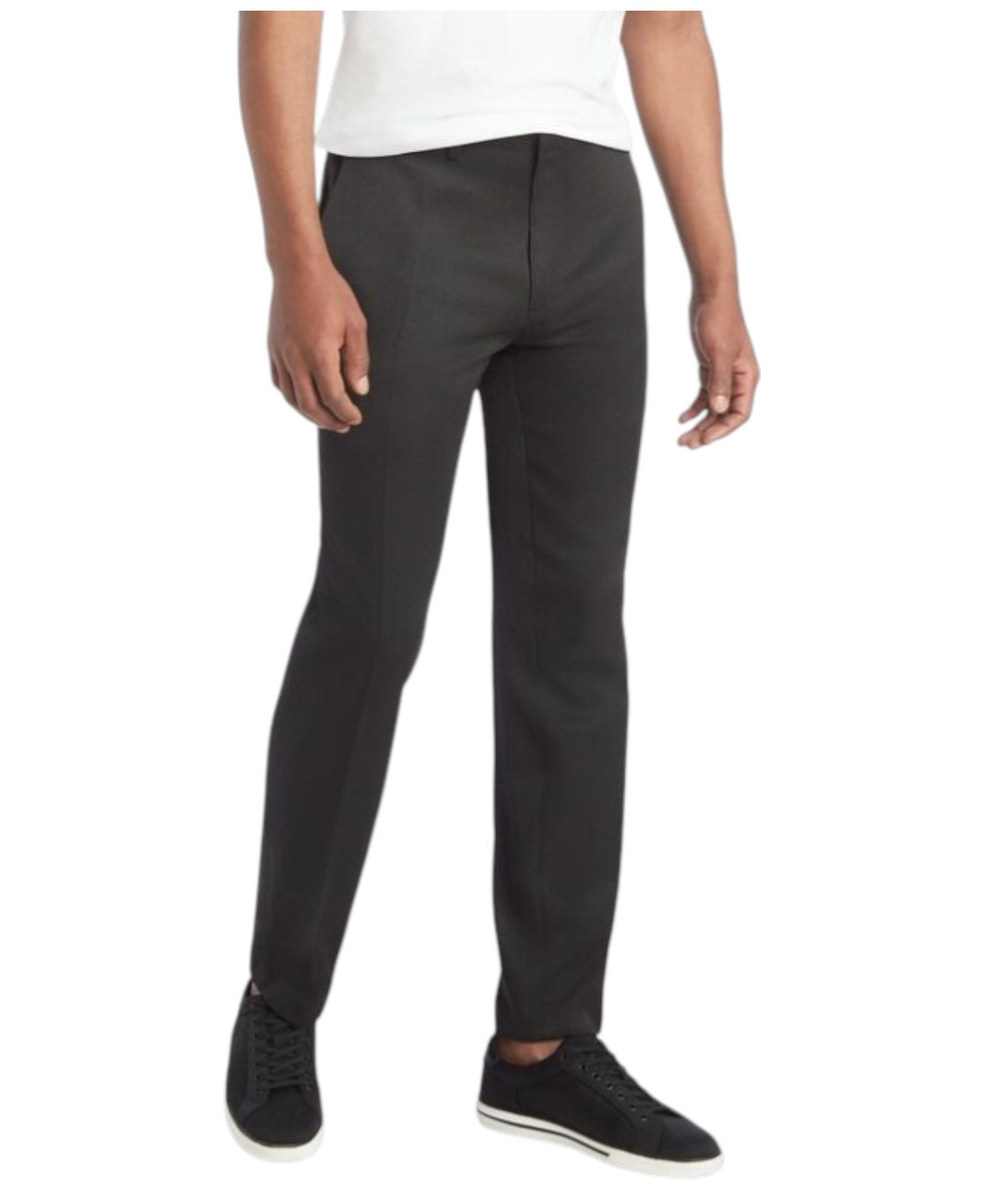 Kenneth Cole Mens Slim fit Dress Pants 36 / 32 Black Solid Stretch