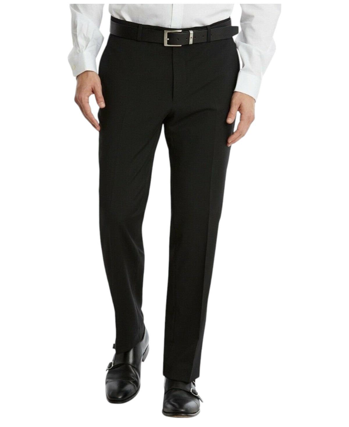 Tommy Hilfiger Mens Modern fit Dress Pants 33 / 30 Black Solid Stretch