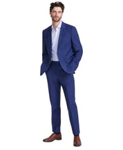Hugo Boss Mens Modern fit 2 Piece Suit 38 R / 32 Waist Blue Solid Stretch