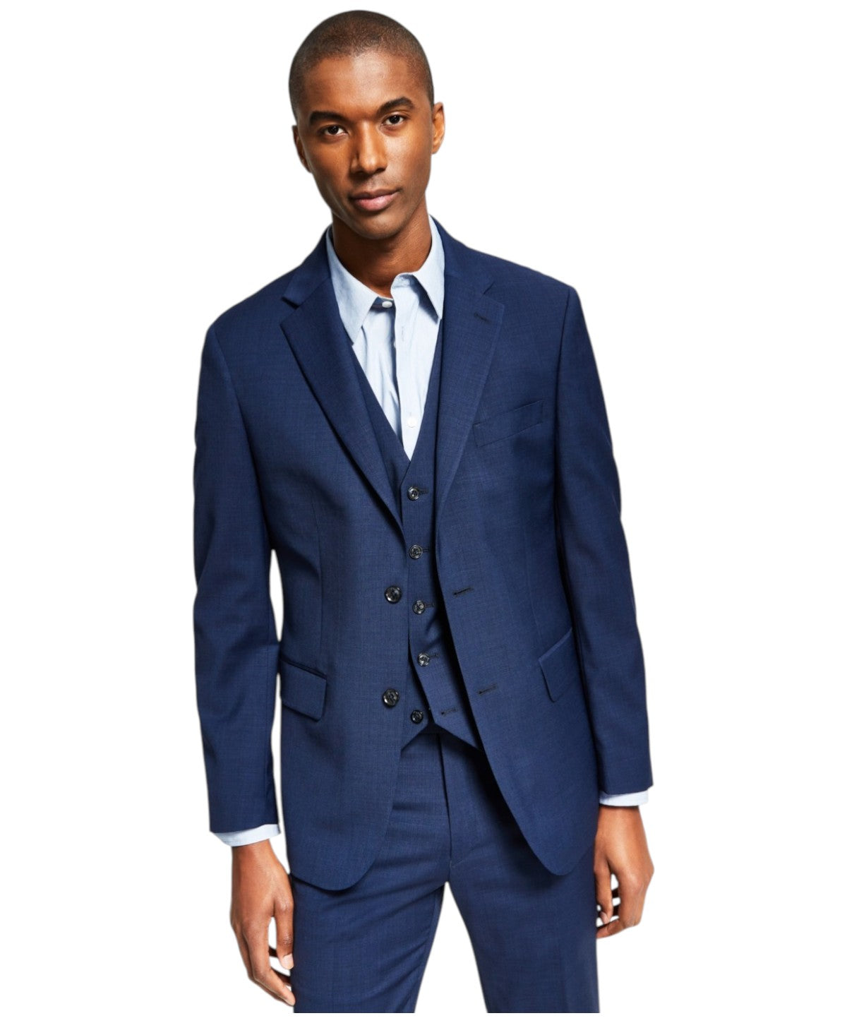 Tommy Hilfiger Mens Modern fit Suit Jacket Blazer 42 R Navy Blue Solid Stretch