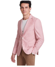 Tommy Hilfiger Mens Modern fit Sport Coat Blazer 44 S Pink Solid Stretch