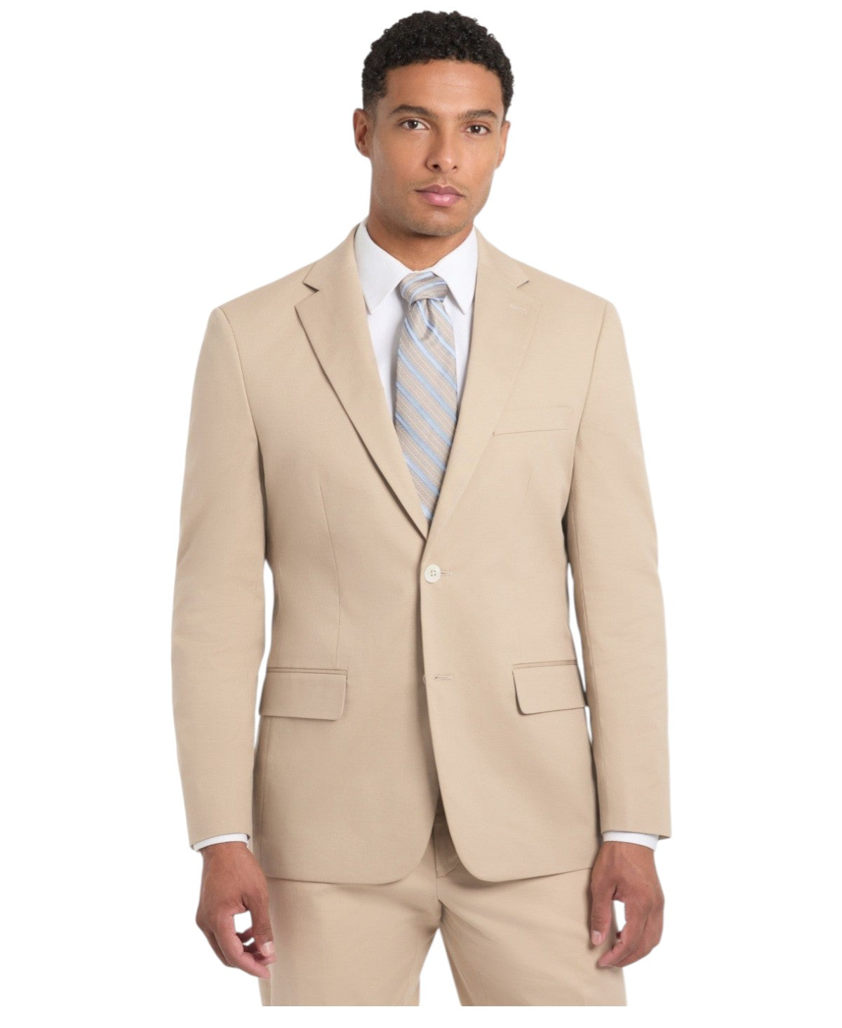Tommy Hilfiger Mens Modern fit Sport Coat Blazer 44 R Beige Solid Stretch