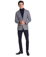 Tommy Hilfiger Mens Modern fit Sport Coat Blazer 40 S Heather Grey Check Stretch