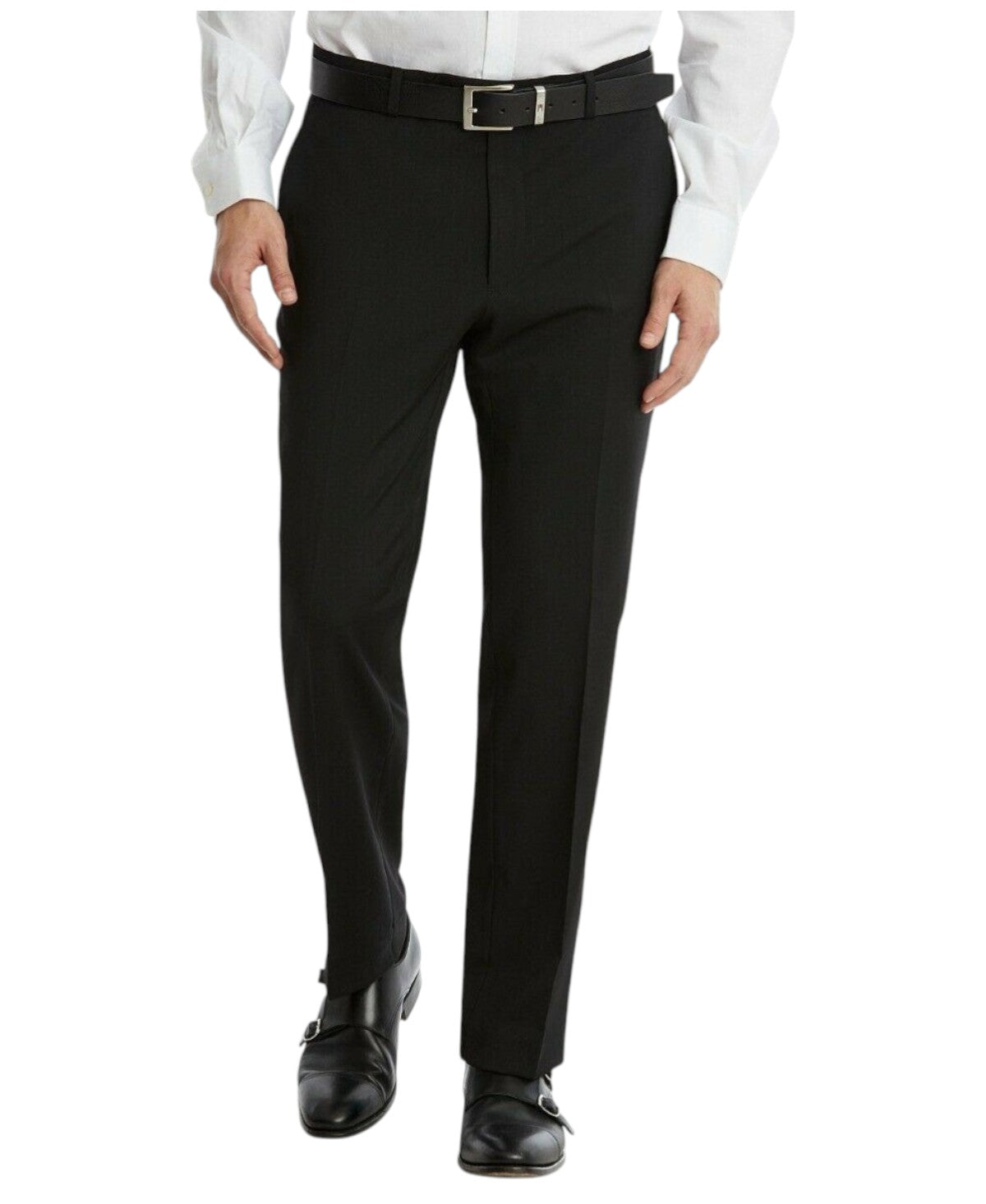 Tommy Hilfiger Mens Modern fit Dress Pants 32 / 32 Black Solid Stretch