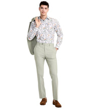 Bar Iii Mens Slim fit Dress Pants 34 / 34 Light Green Solid Stretch