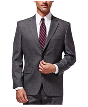 Haggar Mens Classic fit Suit Jacket Blazer 48 R Charcoal Grey Solid Stretch