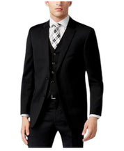Tommy Hilfiger Mens Modern fit Wool Suit Jacket Blazer 46 R Black Solid Stretch