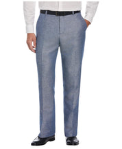 Perry Ellis Mens Modern fit Dress Pants 33 / 32 Light Blue Solid Stretch