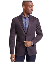 Bar Iii Mens Slim fit Sport Coat Blazer 36 S Red Herringbone Stretch
