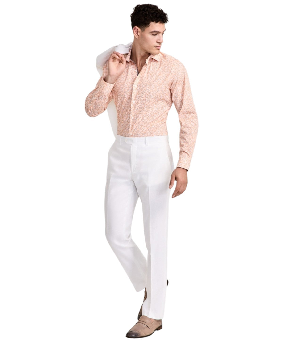 Bar Iii Mens Slim fit Dress Pants 30 / 30 White Solid Stretch