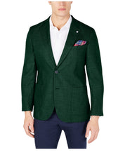 Nautica Mens Modern fit Linen Sport Coat Blazer 36 S Green Solid Stretch