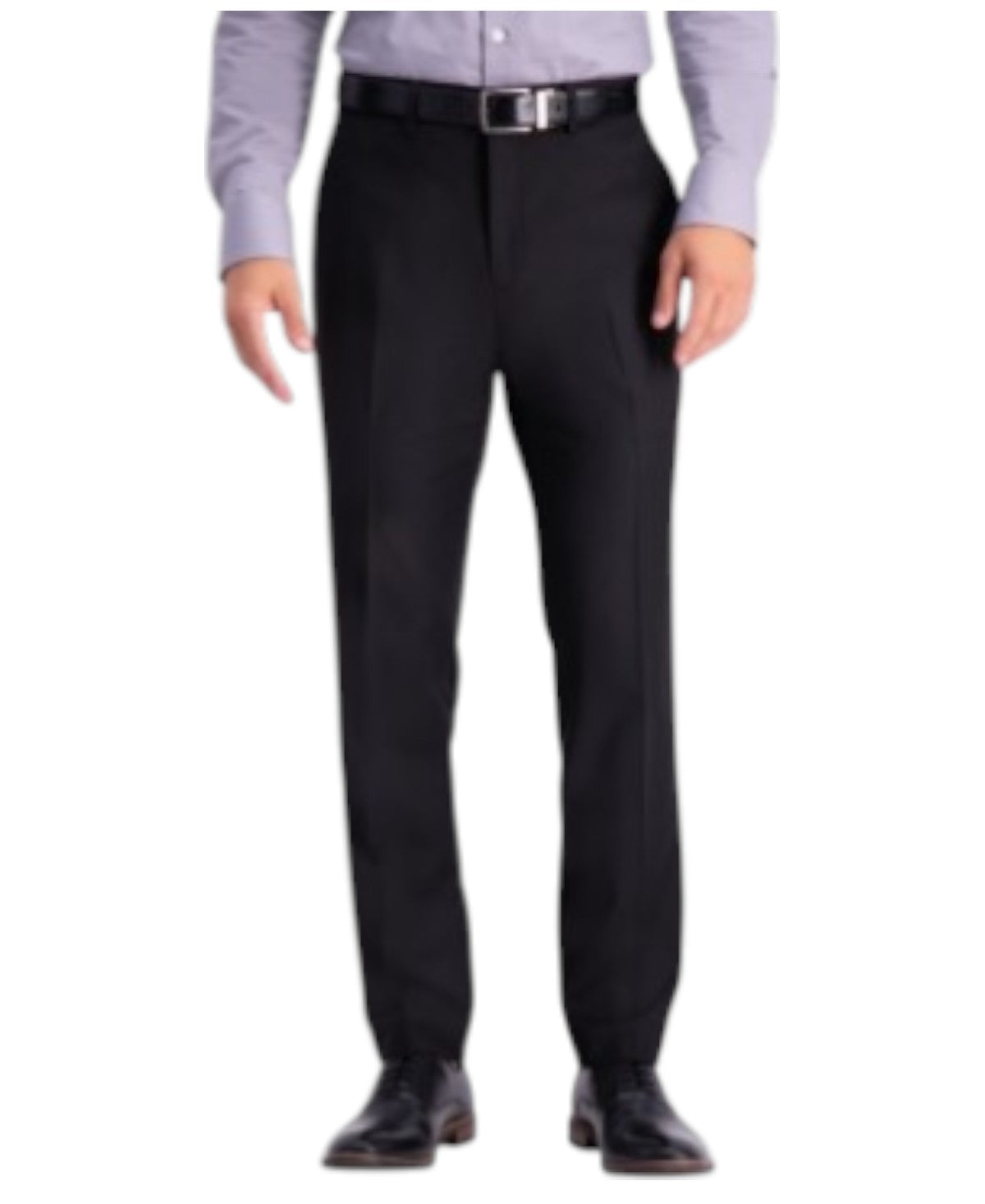 Kenneth Cole Mens Slim fit Dress Pants 36 / 29 Black Solid Stretch