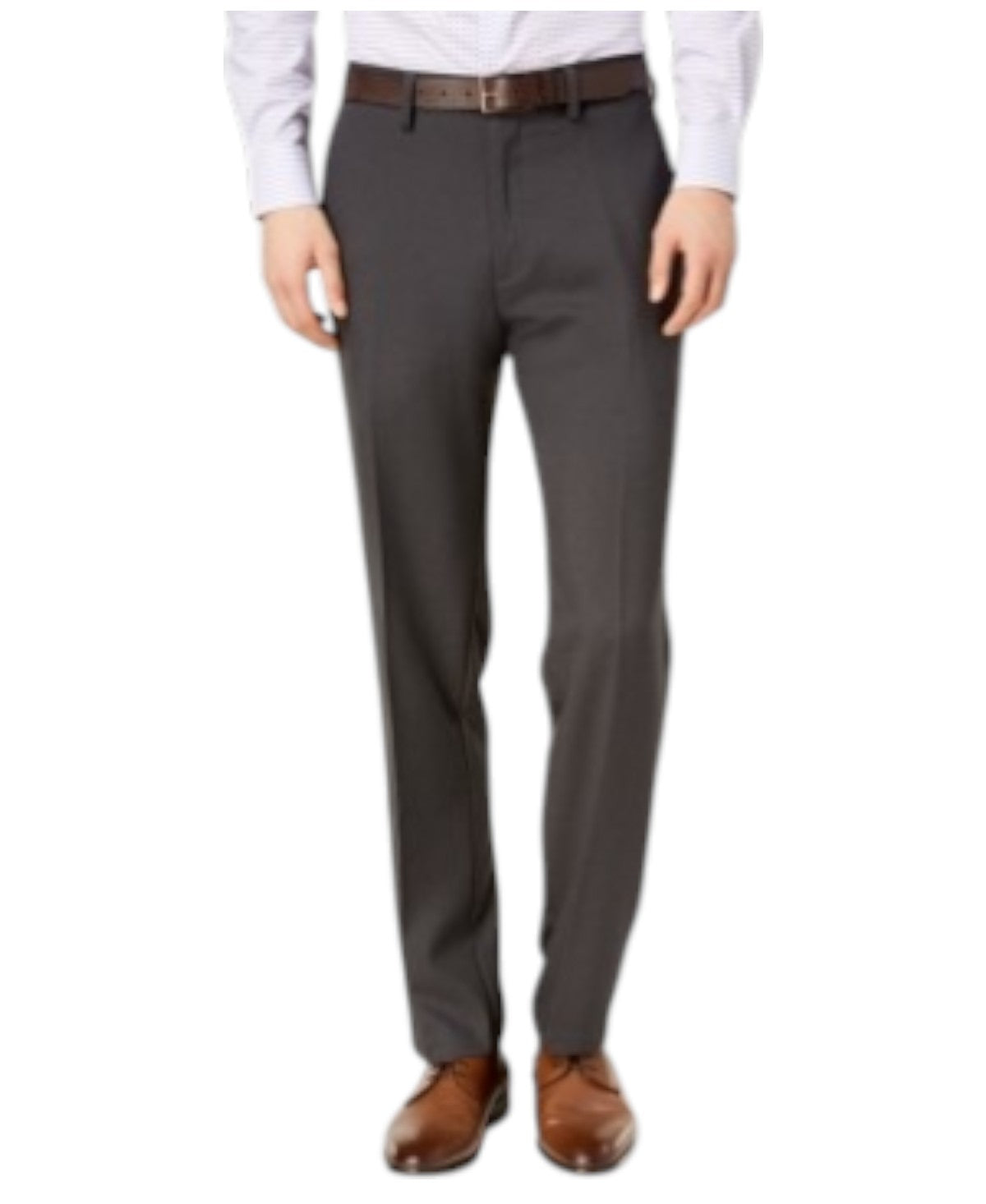 Kenneth Cole Mens Modern fit Dress Pants 36 / 30 Black Check Stretch