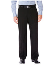 Haggar Mens Classic fit Dress Pants 44 / 30 Black Solid Stretch