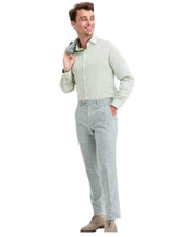 Bar Iii Mens Slim fit Dress Pants 32 / 30 Sage Green Plaid Stretch