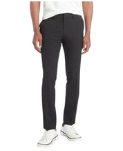 Kenneth Cole Mens Skinny fit Dress Pants 34 / 29 Black Solid Stretch