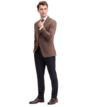Kenneth Cole Mens Slim fit Sport Coat Blazer 48 R Brown Solid Stretch