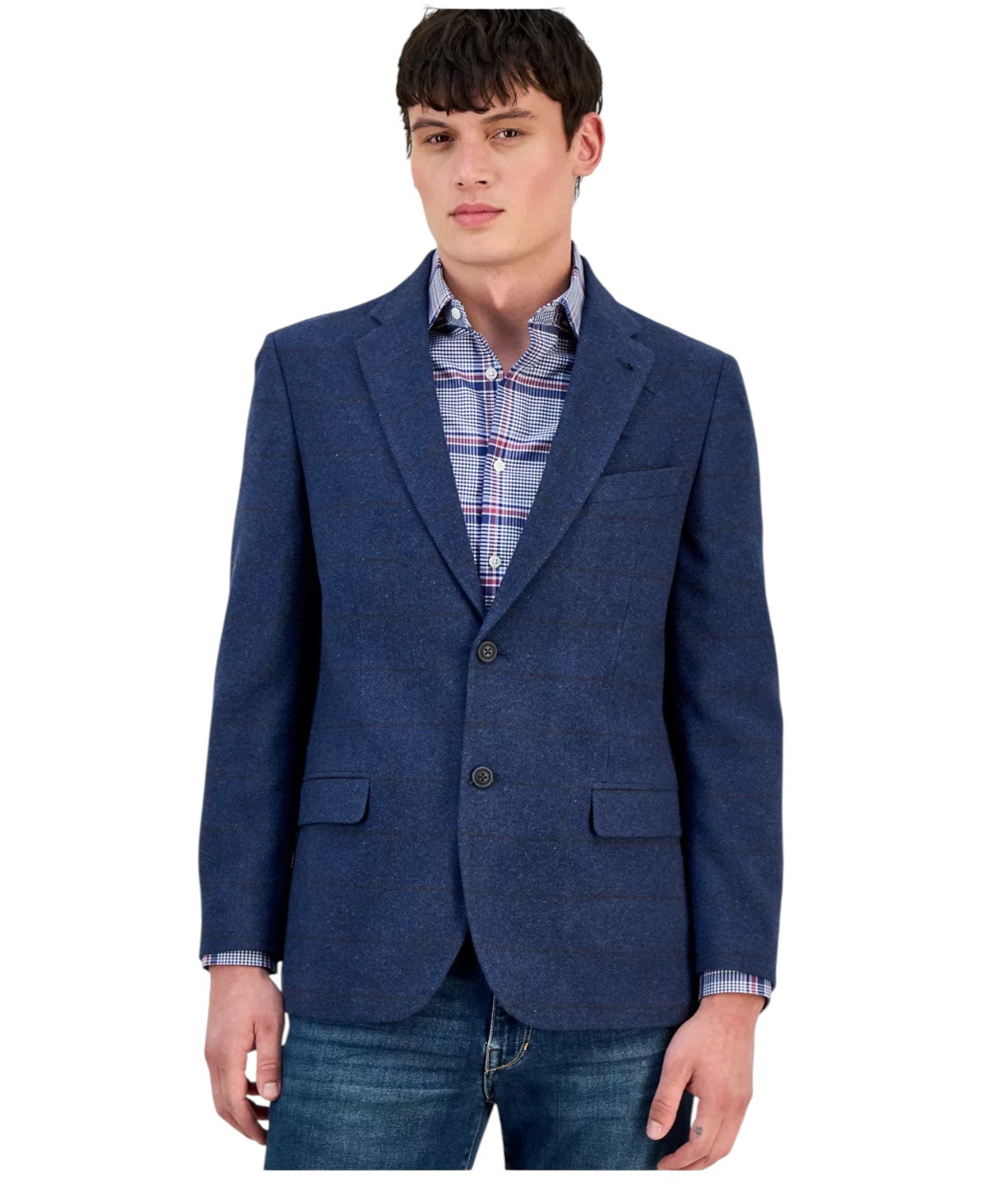 Nautica Mens Modern fit Corduroy Suit Jacket Blazer 42 R Navy Blue Solid