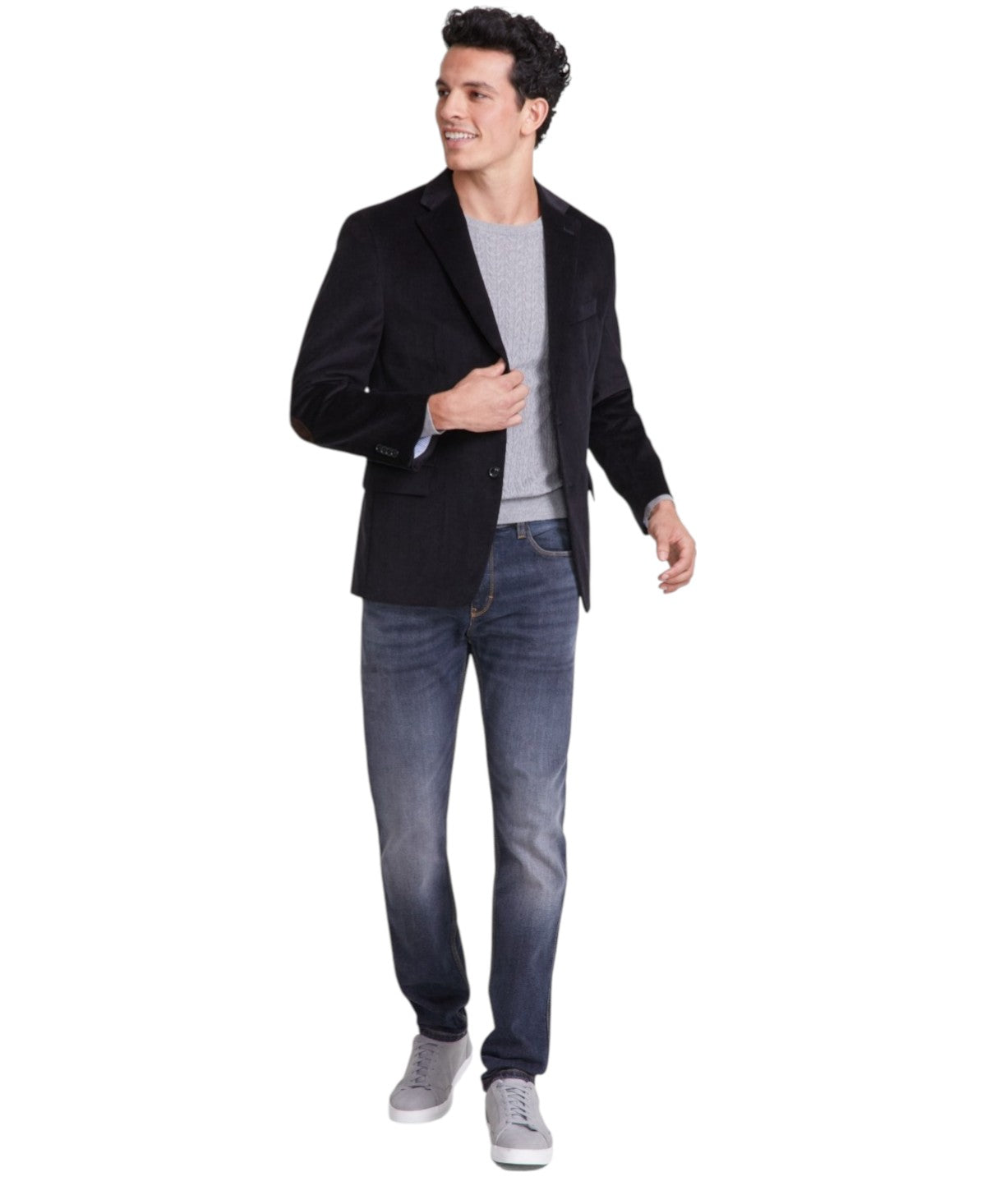 Tommy Hilfiger Mens Modern fit Corduroy Sport Coat Blazer 42 R Black