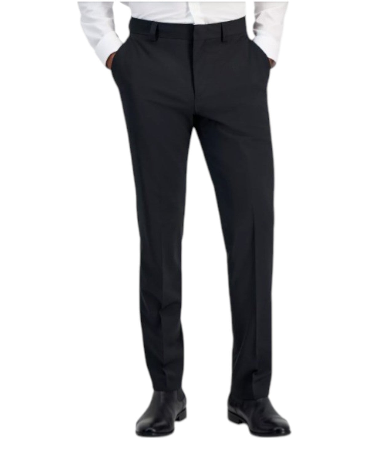 Hugo Boss Mens Modern fit Dress Pants 36 / 32 Black Solid Stretch