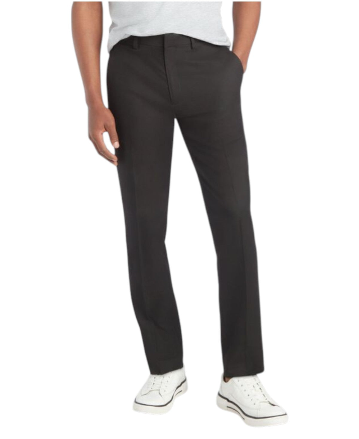 Kenneth Cole Mens Slim fit Dress Pants 32 / 29 Black Solid Stretch