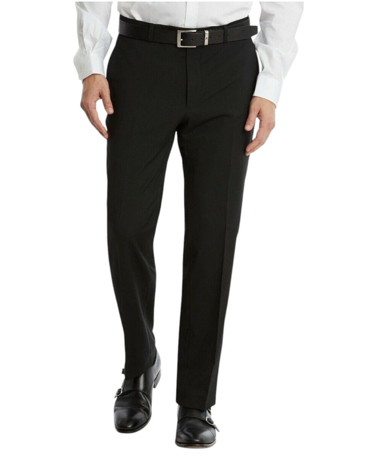 Tommy Hilfiger Mens Modern fit Dress Pants 32 / 30 Black Solid Stretch
