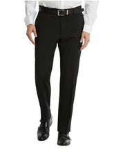 Tommy Hilfiger Mens Modern fit Dress Pants 36 / 32 Black Solid Stretch Wool