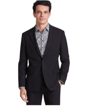 Tallia Mens Classic fit Suit Jacket Blazer 40 S Black Solid Stretch