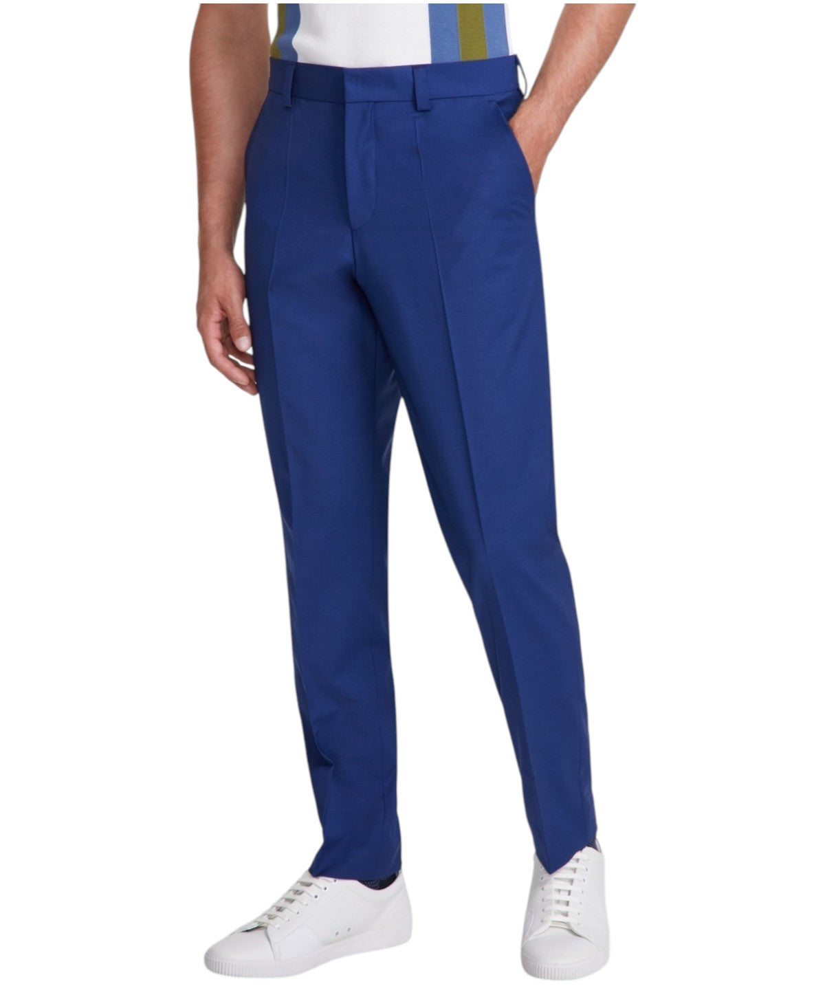 Hugo Boss Mens Modern fit Dress Pants 40 / 32 Navy Blue Solid Stretch