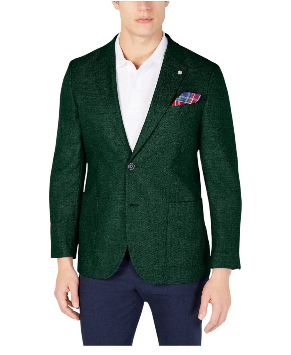 Nautica Mens Modern fit Sport Coat Blazer 40 S Hunter Green Solid Stretch