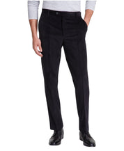 Tommy Hilfiger Mens Modern fit Dress Corduroy Pants 35 / 30 Black Solid Stretch