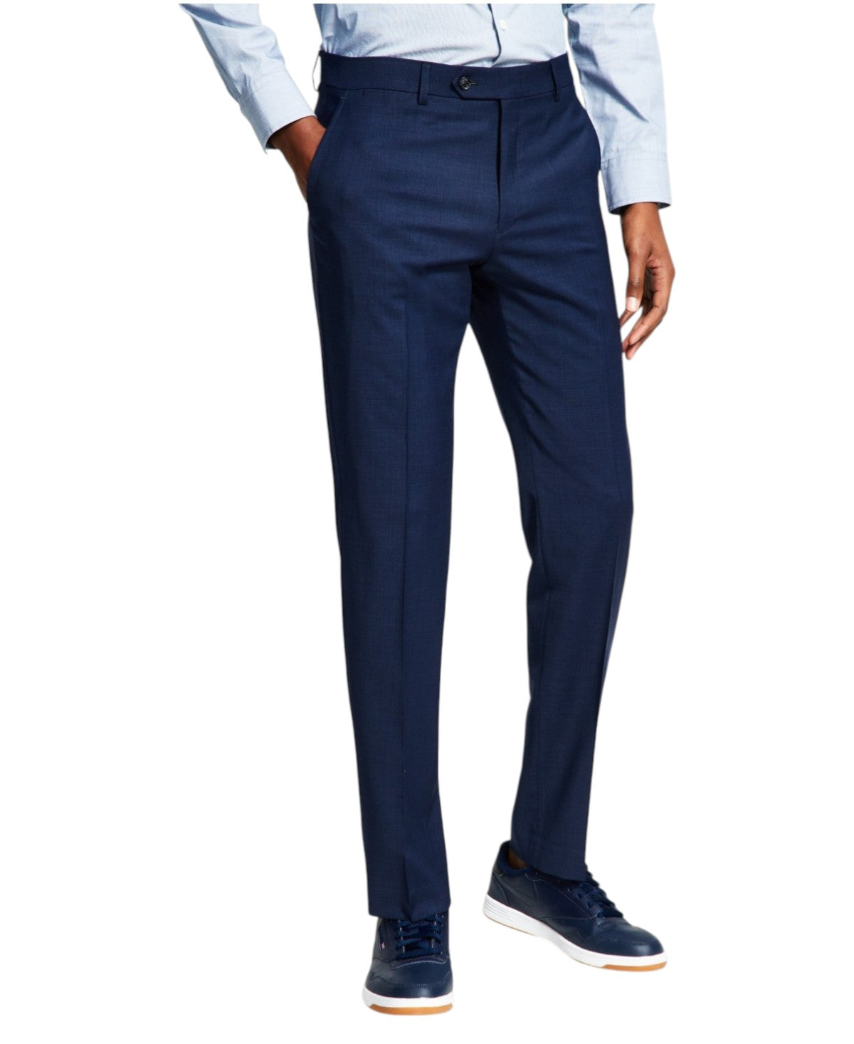 Tommy Hilfiger Mens Modern fit Dress Pants 32 / 30 Navy Blue Solid Stretch