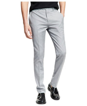 Bar Iii Mens Slim fit Dress Pants 38 / 32 Light Grey Solid Stretch