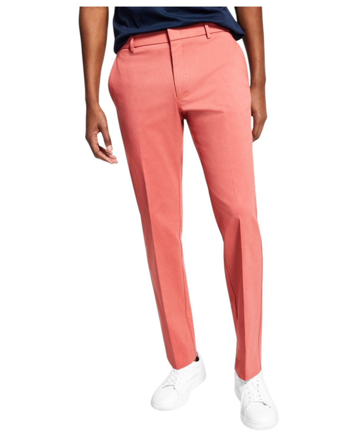 Tommy Hilfiger Mens Modern fit Dress Pants 32 / 30 Light Red Solid Stretch