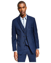 Tommy Hilfiger Mens Modern fit Suit Jacket Blazer 44 L Navy Blue Solid Stretch