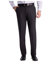 Haggar Mens Straight fit Dress Pants 40 / 29 Charcoal Grey Solid Stretch