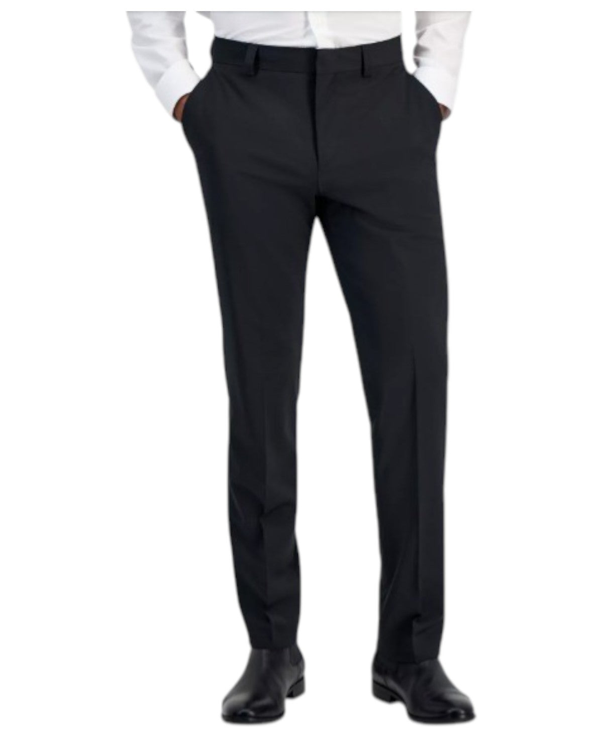 Hugo Boss Mens Modern fit Dress Pants 34 / 32 Black Solid Stretch