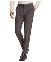 Tommy Hilfiger Mens Modern fit Dress Pants 36 / 32 Brown Plaid Stretch