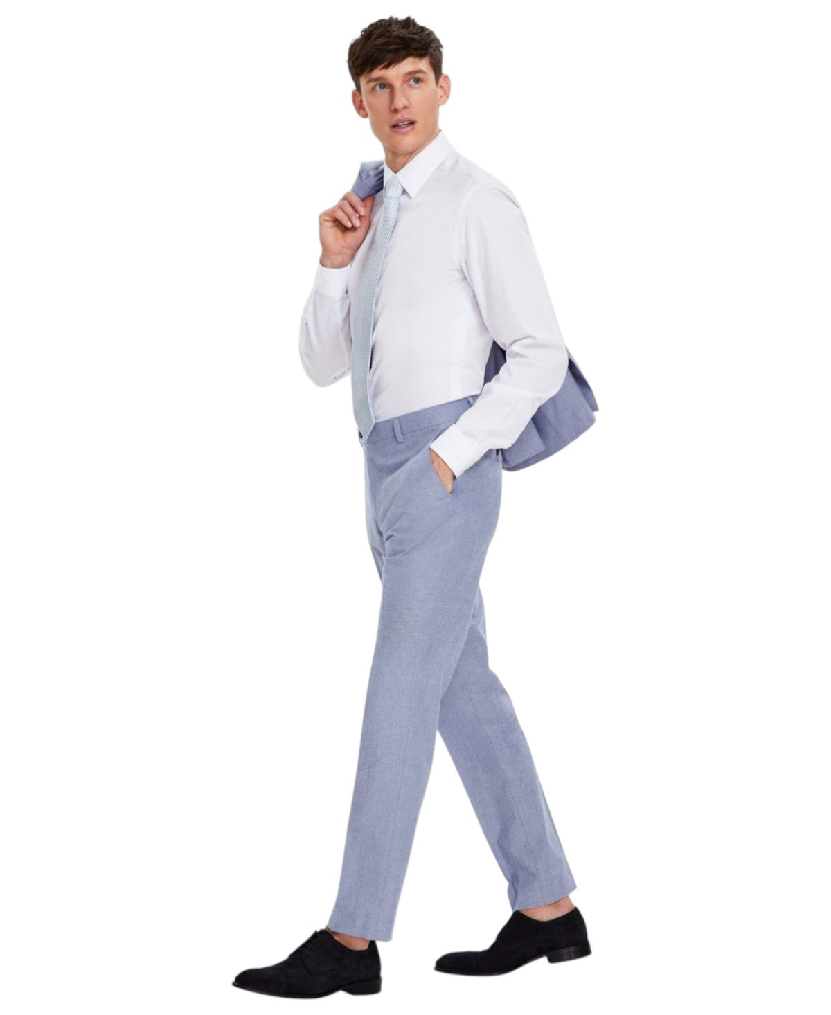 Tommy Hilfiger Mens Modern fit Dress Pants 33 / 32 Light Blue Solid Stretch