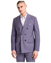 Bar Iii Mens Slim fit Double Breasted Suit Jacket Blazer 38 L Purple Solid