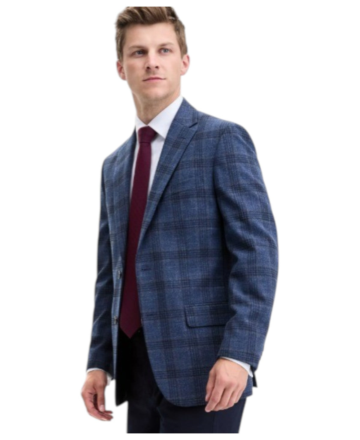 Tommy Hilfiger Mens Modern fit Sport Coat Blazer 44 R Navy Blue Check Stretch