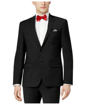 Bar Iii Mens Slim fit Suit Jacket Blazer 34 S Black Solid Stretch