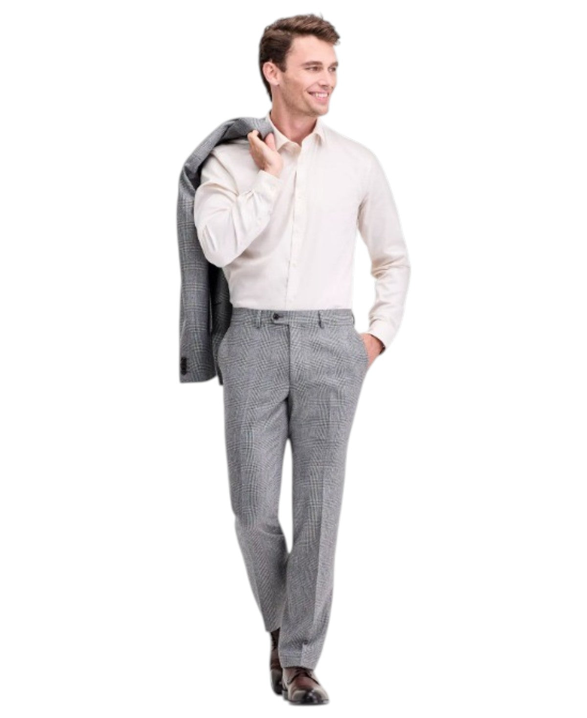 Ted Baker Mens Modern fit Dress Pants 32 / 30 Black White Plaid Stretch