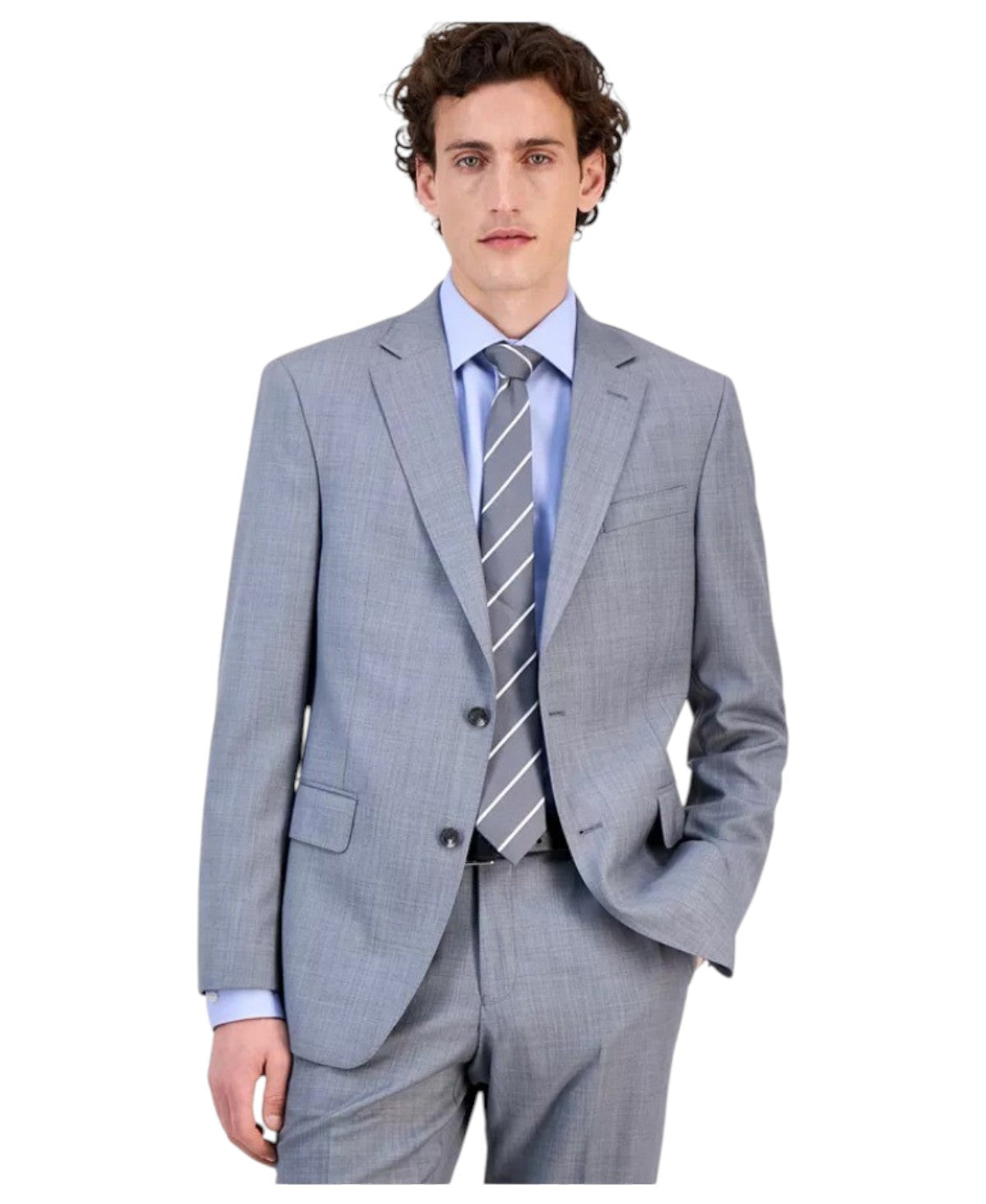 Charles Tyrwhitt Mens Classic fit Sport Coat Blazer 42 S Light Grey Solid