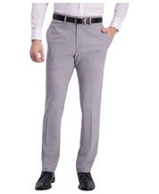 Kenneth Cole Reaction Men Slim fit Dress Pants 34 / 29 Light Grey Plaid Stretch