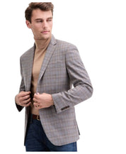 Kenneth Cole Mens Slim fit Sport Coat Blazer 38 S Beige Check